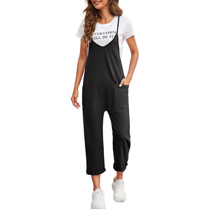 Kvinnors Långa Byxor Casual Polyester med Fickor-1