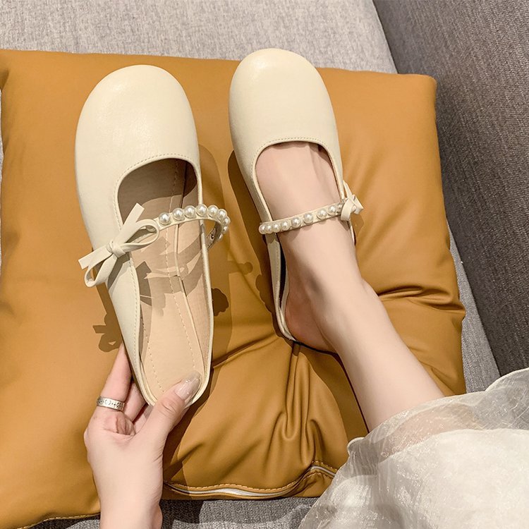 Kvinnor Pantoletter Slip-On Syntetiskt Läder med Prydnadspärlor 3