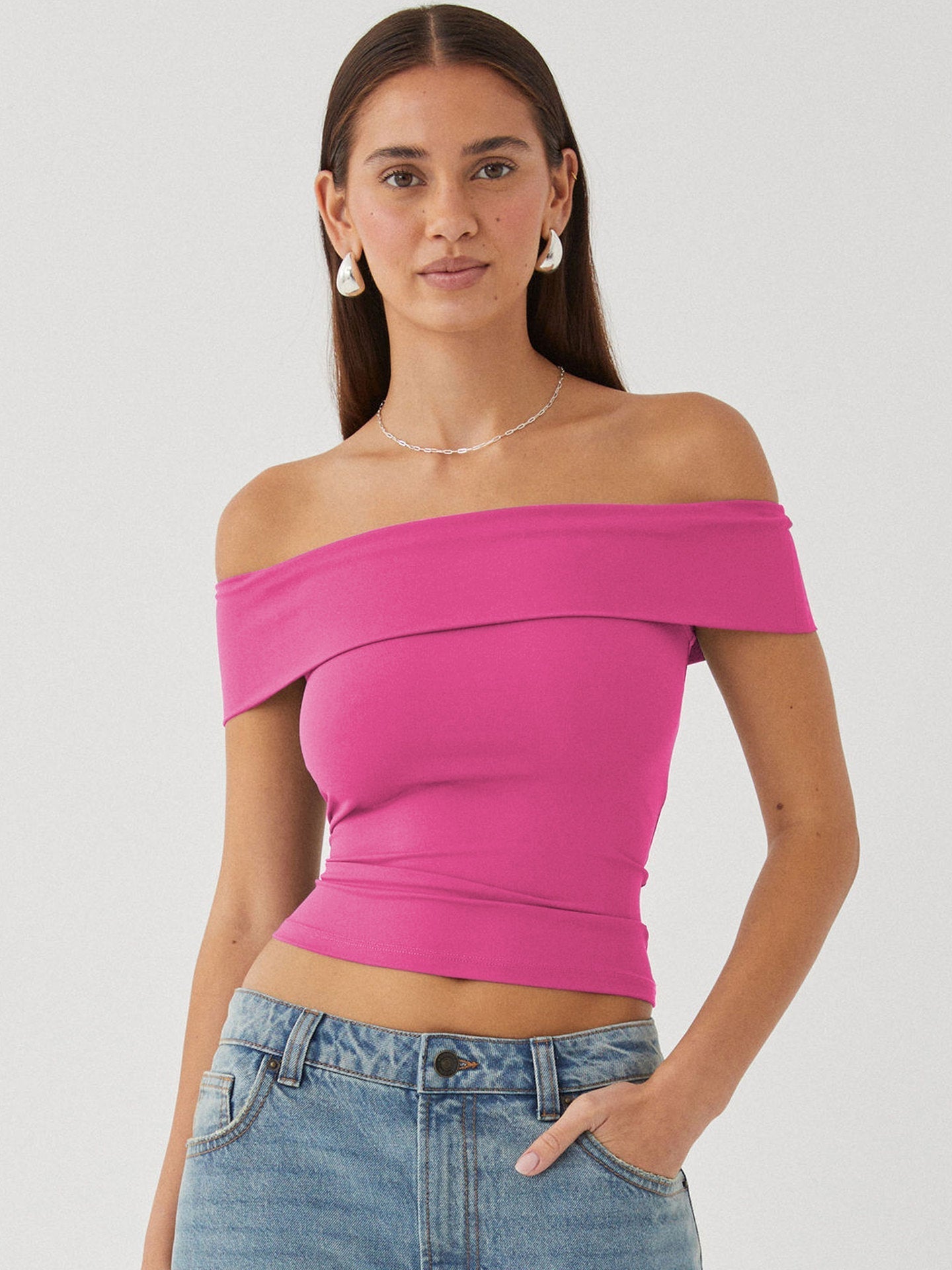 Variant image for Dam Crop Top Enaxlad Polyester Trendig-5