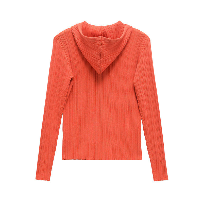 Dam Tröja Mönstrad Rundhalsad Bomull Långa Ärmar-3