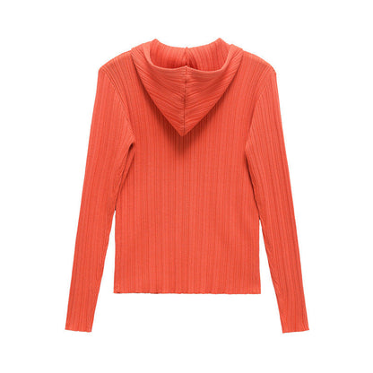 Dam Tröja Mönstrad Rundhalsad Bomull Långa Ärmar-3