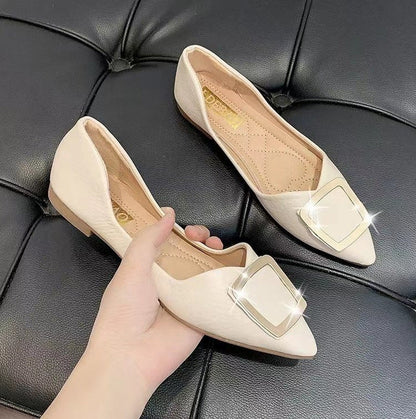 Elegante Spitzballettschuhe aus Leder mit Stilvollem Schnallen-Detail – Bequeme Damen-Schuhe in Größen 36-41 5
