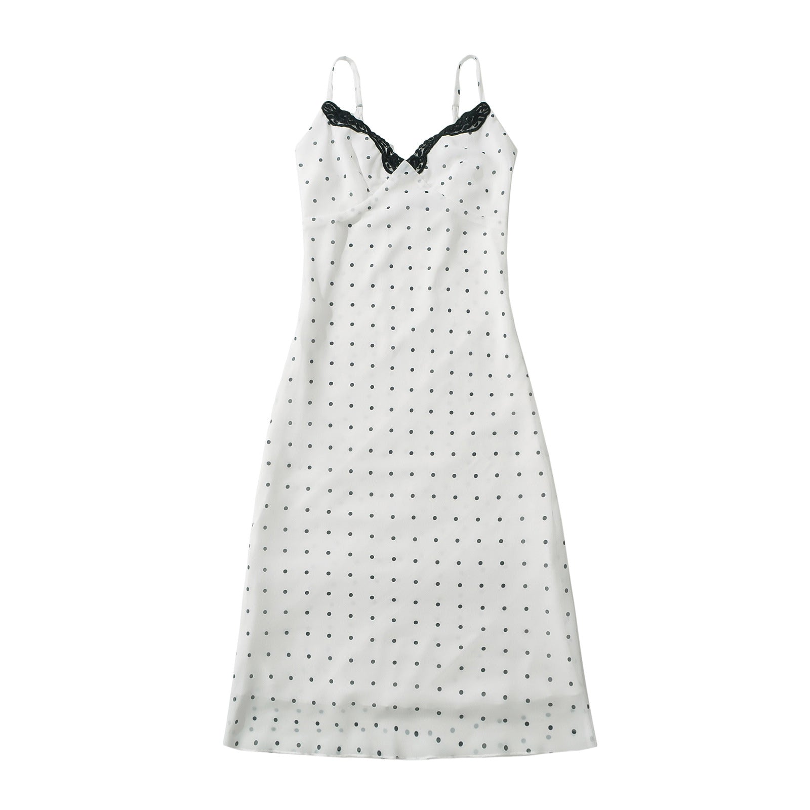 Kvinnors Spaghettiklänning Rüsch Detalj Andningsbart Material 1