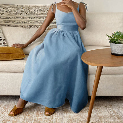 Variant image for Damklänning Midi V-ringning Polyester för Elegant Look-13