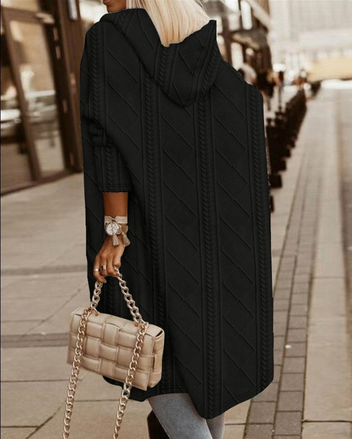 Dam Kofta Lång i Högkvalitativt Material för Elegant Lager-på-Lager Stil-1