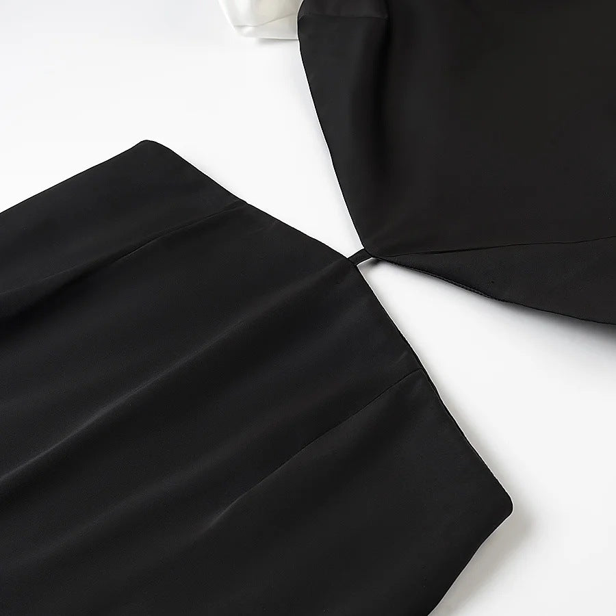 Maxi Klänning Dam med Utskuren Design i Högkvalitativt Material - Lång Klänning för Speciella Tillfällen 4