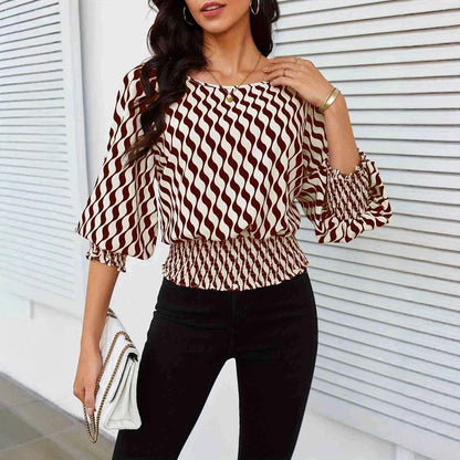 Kvinnor Wrap Top Trendig Design Lätt Tyg-4