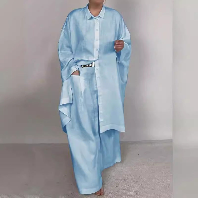 Herrbyxor Linnebyxa Casual Set Polyester Spandex-6