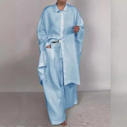 Herrbyxor Linnebyxa Casual Set Polyester Spandex-6