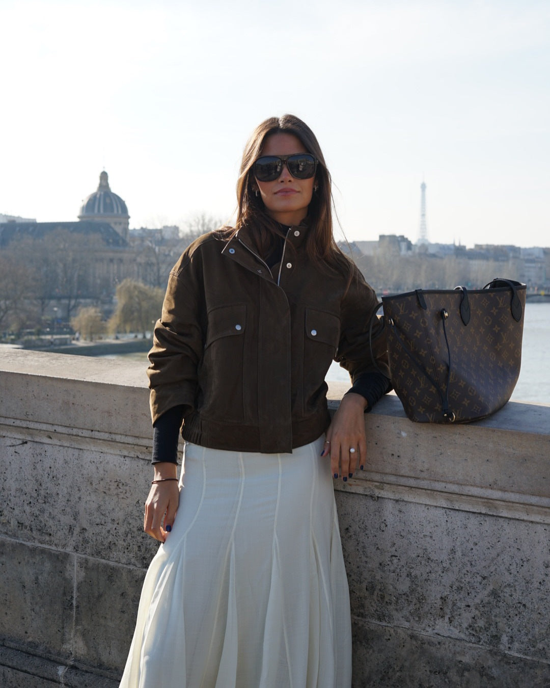 Damjacka i Mocka Modern Midjepassform med Praktiska Fickor-1