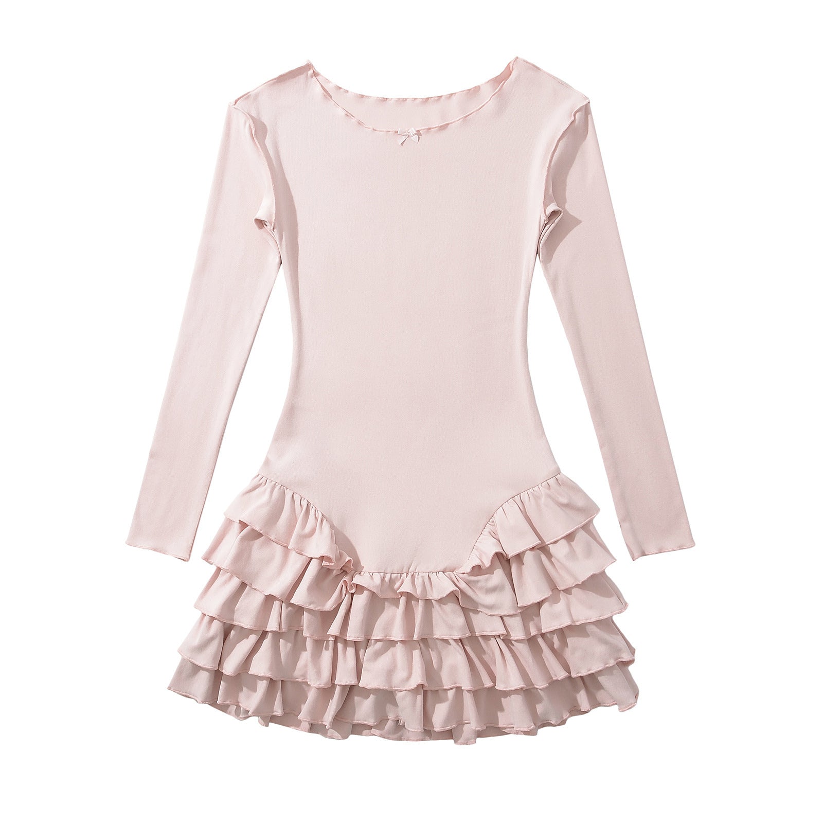 Kvinnors Wrap Klänning Rüsch Detaljer Mjukt Tyg-1