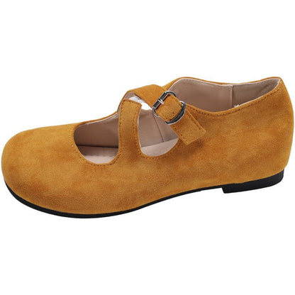 Dam Skor Mary Jane Klassisk Design Mocka med Vadderad Sula 11