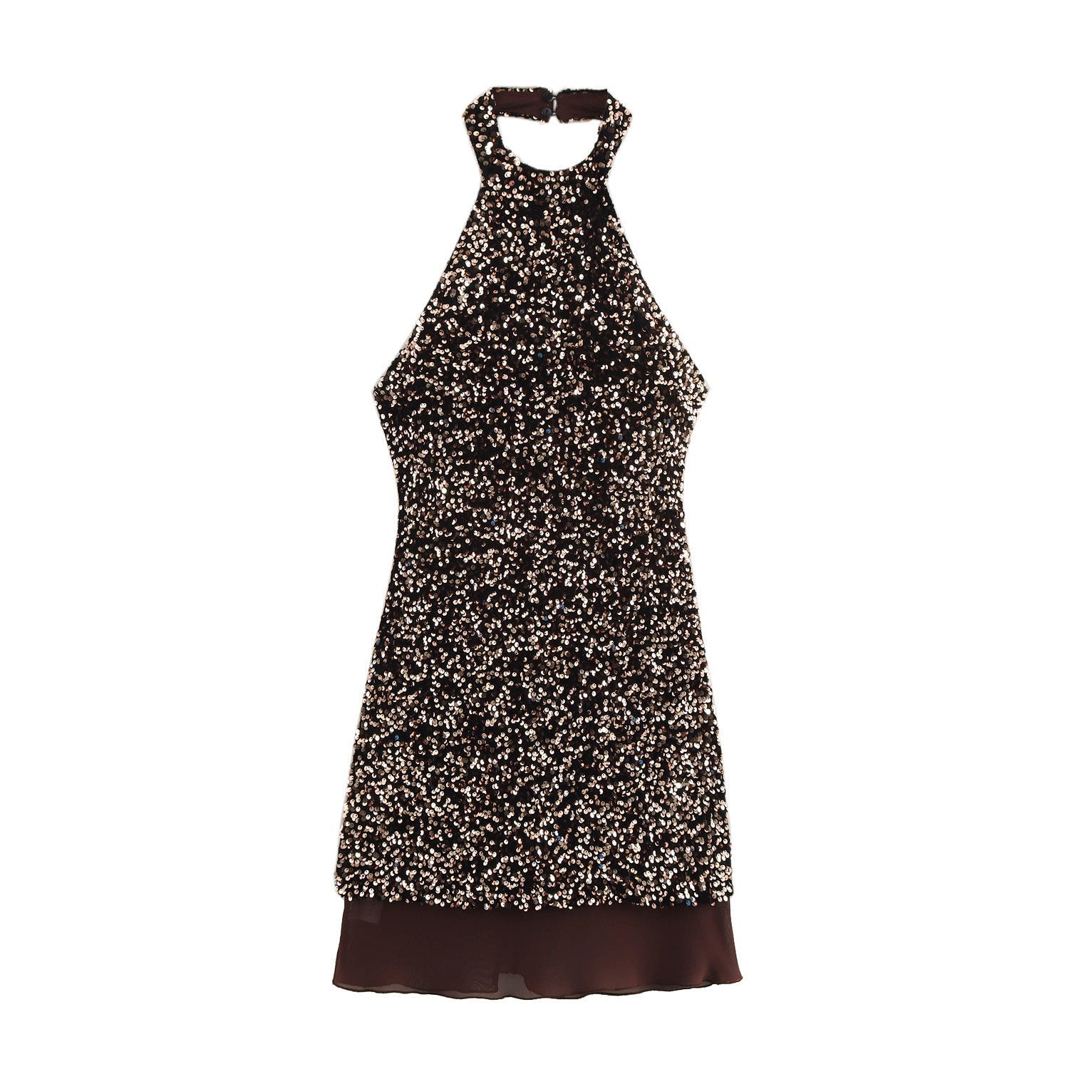 Variant image for Damklänning Halterneck A-Line Polyester Mini Fina Klänningar-1