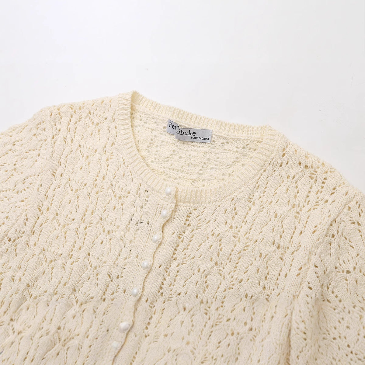 Kvinnors Cardigan Kortärmad Spetsdetaljer Lätt Tyg-3