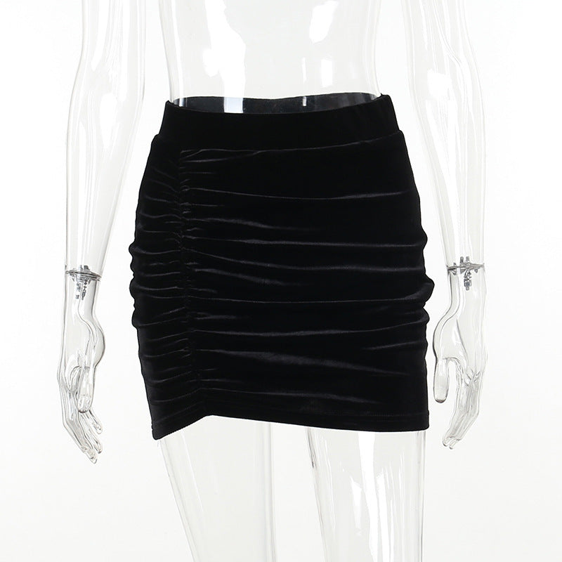 Variant image for Kvinnors Glittrig Miniklänning i Sammet Figur-kramande Snitt-1