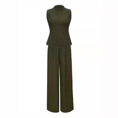 Kvinnors Jumpsuit Höghalsad Ribbad Elastisk Tyg 5