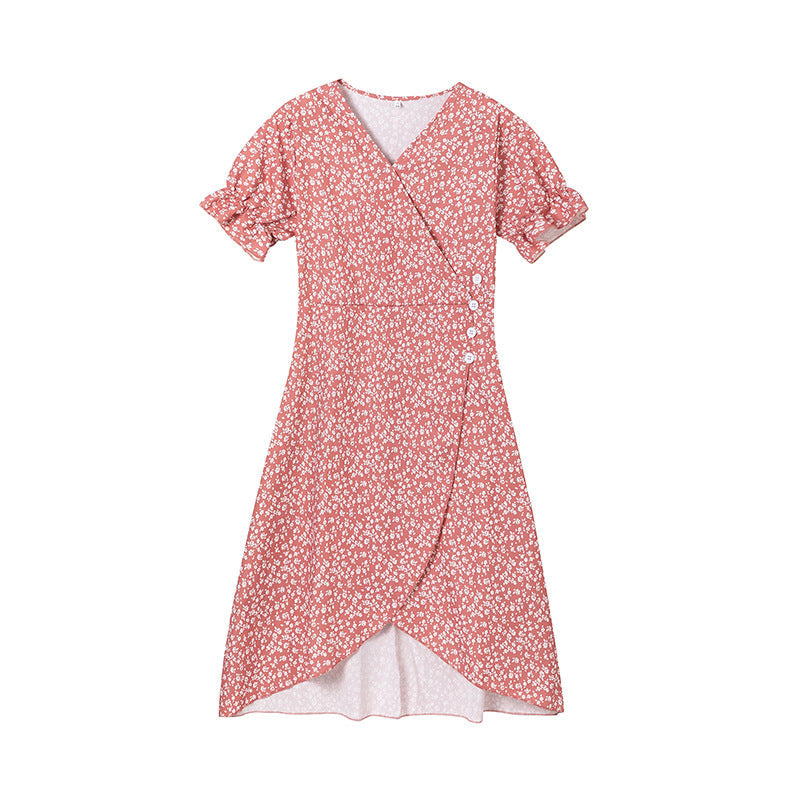 Variant image for Kvinnors Midi Klänning Asymmetrisk V-Hals Polyester-11