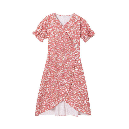 Variant image for Kvinnors Midi Klänning Asymmetrisk V-Hals Polyester-11