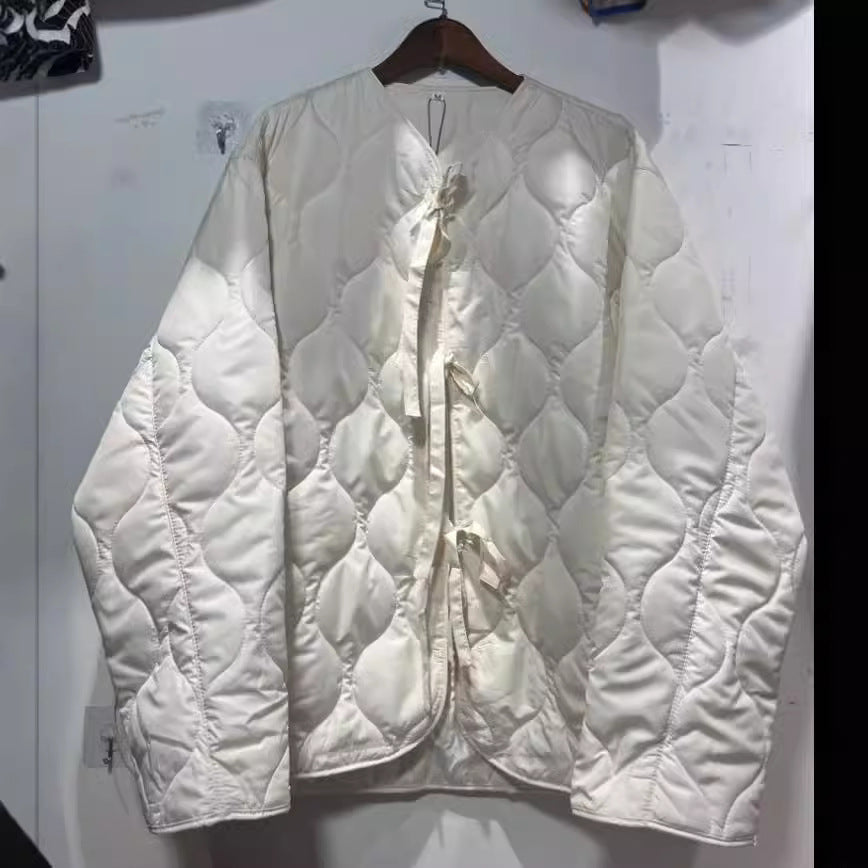 Damjacka Bomull med Båknut och Polo-krage-2