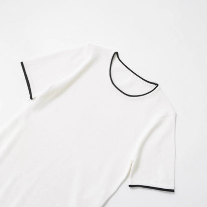 Dam T-Shirt Cirkulär Halsringning 100% Bomull Casual Stil 3