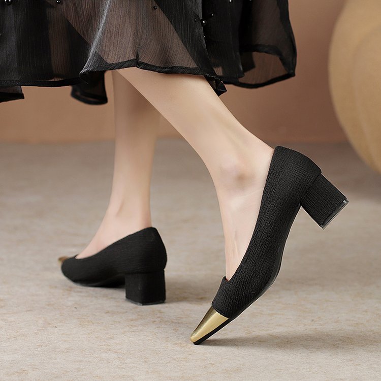 Variant image for Kvinnor Slingback Pumpar Metallisk Detalj Andningsbart Material-7