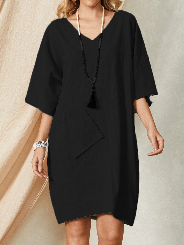 Variant image for Kvinnors Midi Klänning Av Bomull Och Linne-19