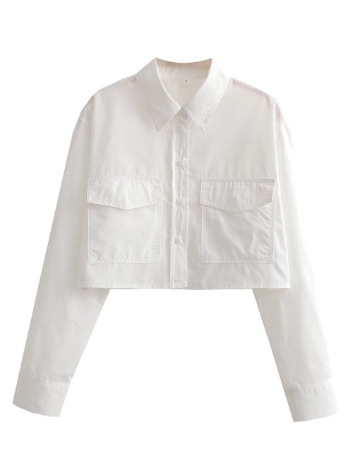 Dam Skjorta Kortärmad Streetwear Polyester-1
