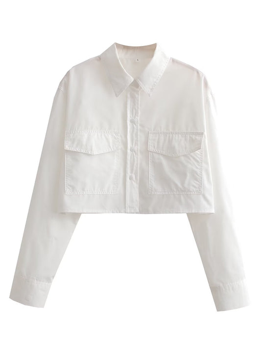 Dam Skjorta Kortärmad Streetwear Polyester-1
