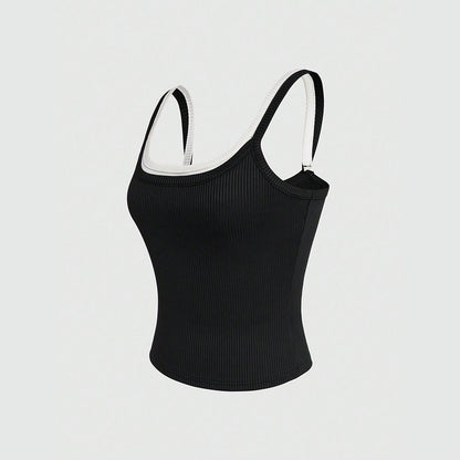 Damklänning Smal Passform Färgblockerande Polyester-3