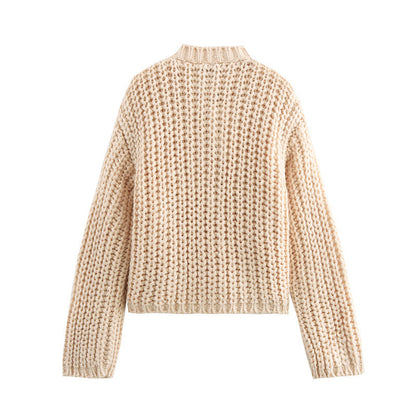 Kvinnors Långärmad Tröja Elegant Polyester 4