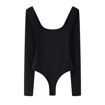 Variant image for Dam Bodysuit Långärmad Djup Halsringning Elastisk-1