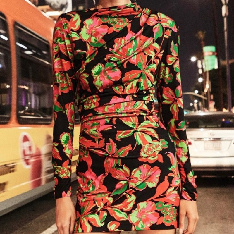 Sommarklänning för Kvinnor med Blommönster – Polyester, Normal Passform, Perfekt för Fest och Vardag 3