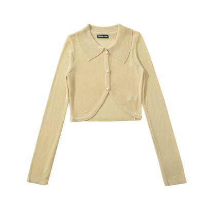 Dam Kort Kofta Patchwork Design 100% Bomull-4