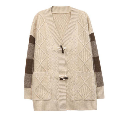 Damjacka Vintage Karomönster Långärmad Blandat Tyg-3