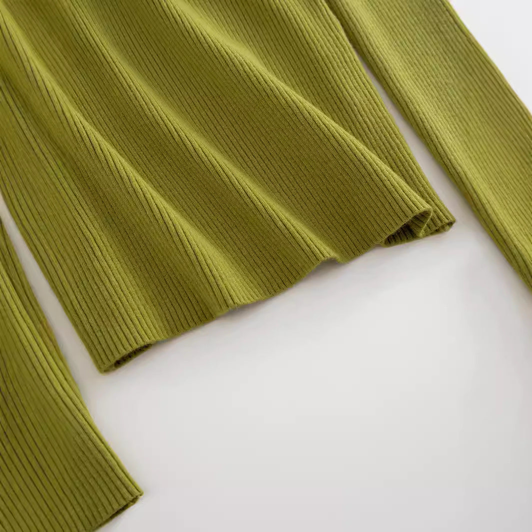 Dam Vintertröja Smal Passform Stickad Viskos-4