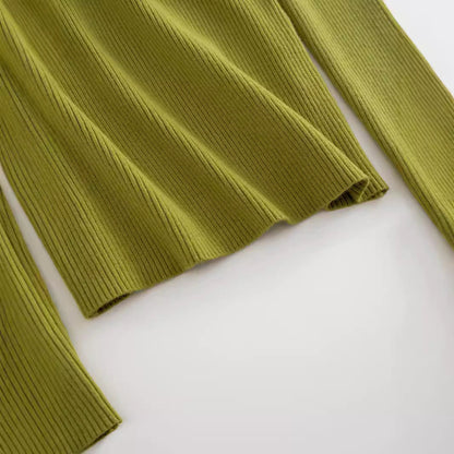 Dam Vintertröja Smal Passform Stickad Viskos-4