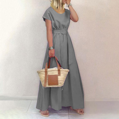 Variant image for Maxiklänning Dam Lång Ärmar Polyester Elegant Sommarstil-25