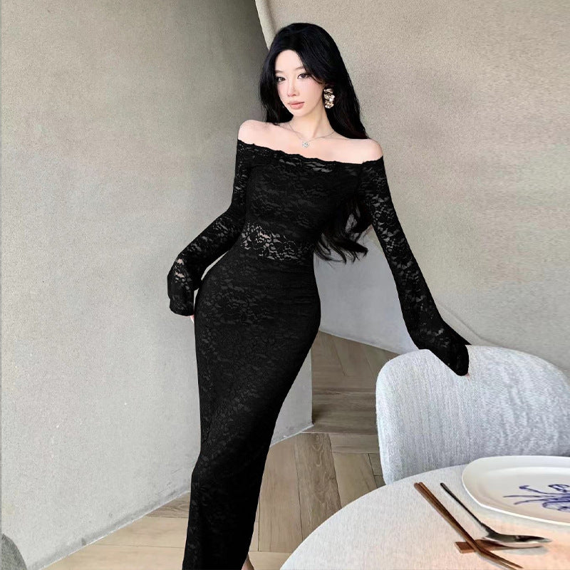 Damklänning Bodycon Slim-Fit Unik Design Högkvalitativt Tyg-2