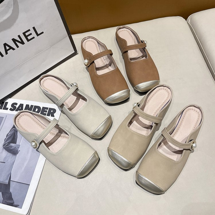 Elegant Slingback Pantolett för Damer – Ergonomisk Fotbädd, Halkfri Sula, Syntetiskt Material, Storlek 36-41 5