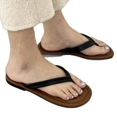 Dam Sandaler Tåavskiljare Minimalistisk Design Syntetiska Material-5