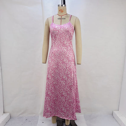 Variant image for Maxiklänning Dam Ryggfri A-linjeformad Polyester med Slits för Sommar-1