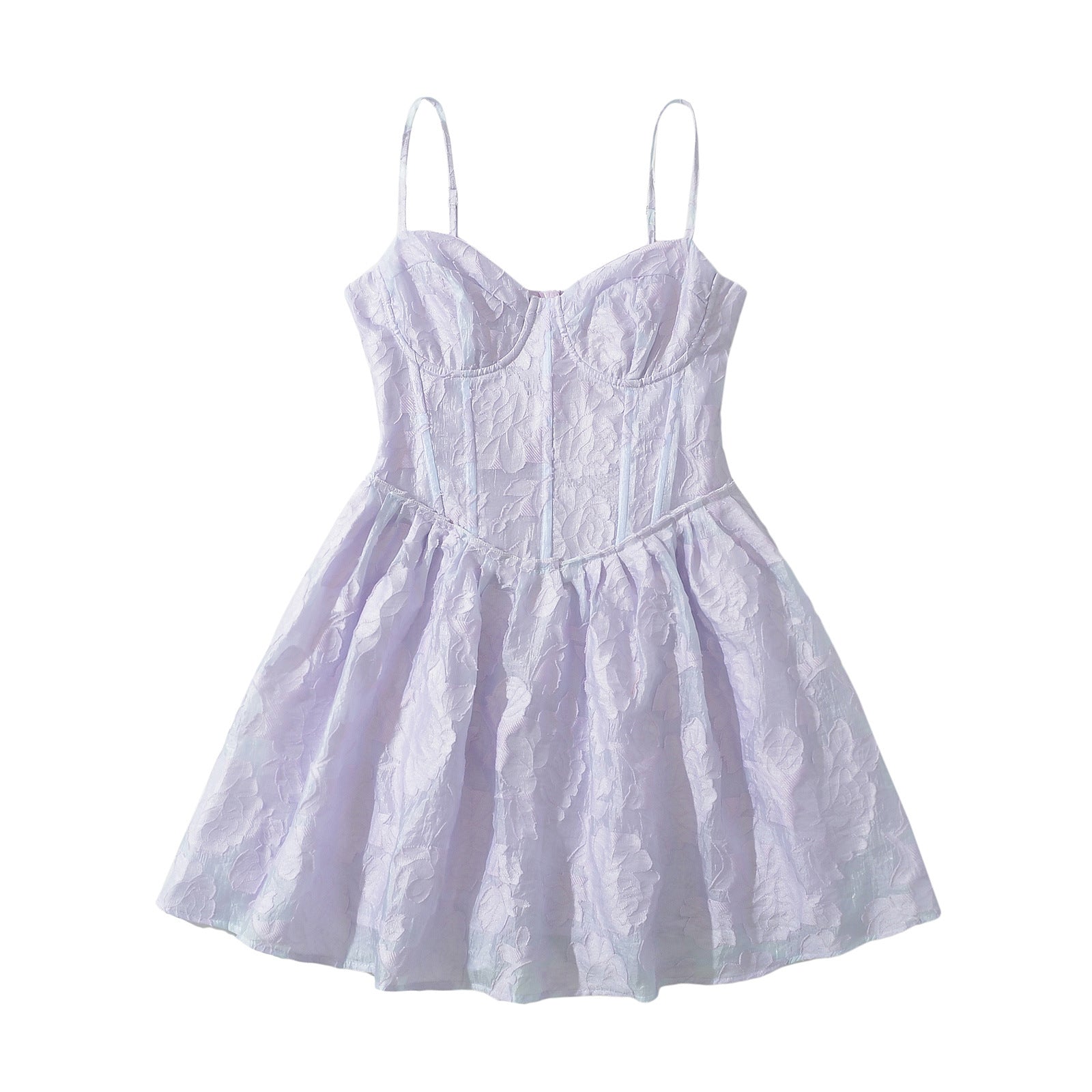 Kvinnors Klänning Ruffle Detaljer Svängande Kjol Andningsbart Material 7