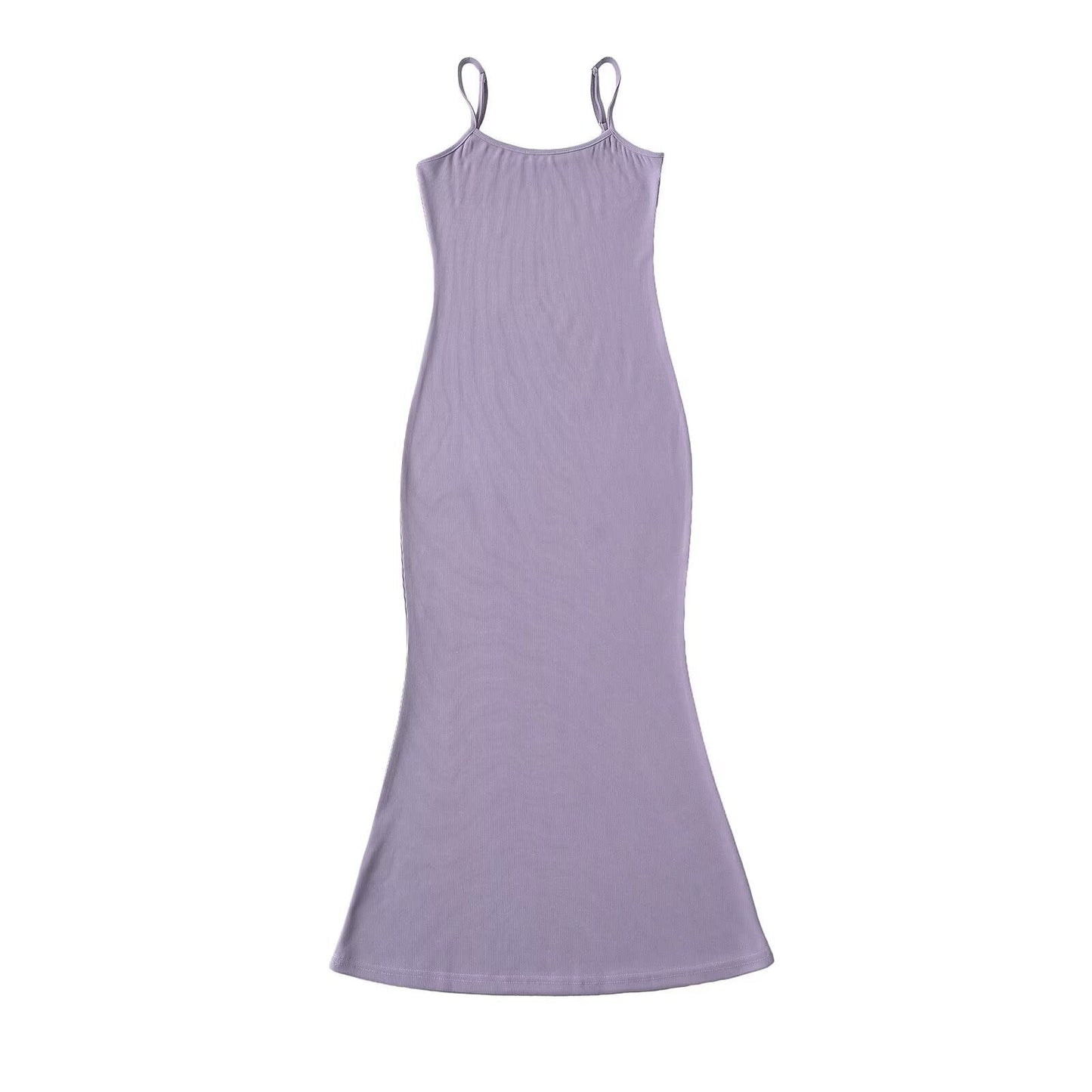 Dam Klänning A-Linje Justerbara Bärare Bomullsblandning 6