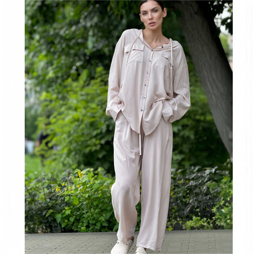 Lång Hoodie Dam Avslappnad Polyester med Ficka-1