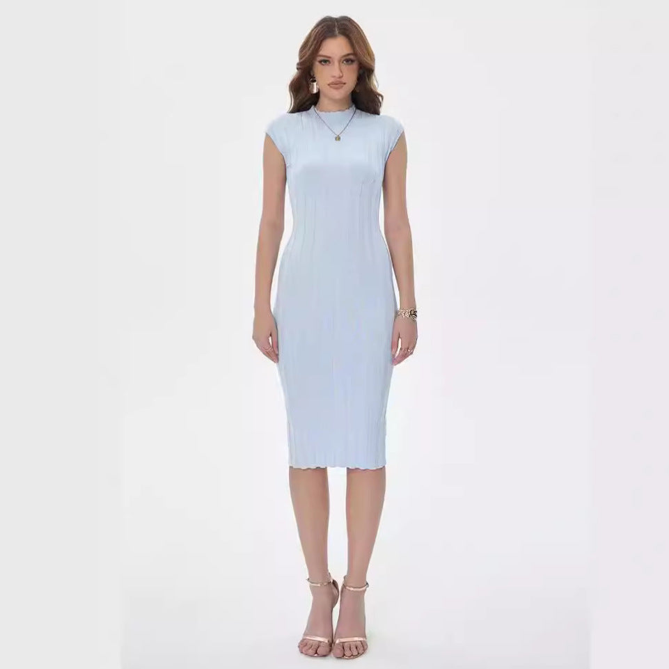 Fina Dam Klänningar Midi Klänning Tight Fit Polyester Ärmös-3