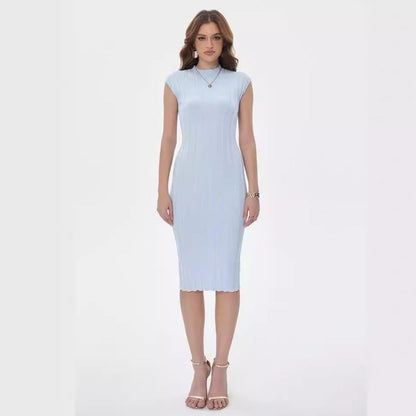 Fina Dam Klänningar Midi Klänning Tight Fit Polyester Ärmös-3