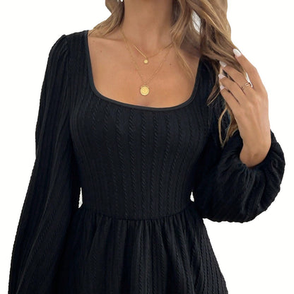 Dam Blus Topp Balettärmar Bomullsmix Fyrkantig Halsringning-6