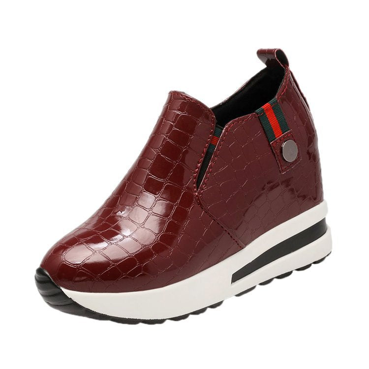 Variant image for Kvinnliga Kilsneakers Slip-On Krokodilmönster Syntetisk Läder-5