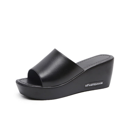 Kvinnors Kilpantoletter Läder Halkfri Sula Elegant Design-1