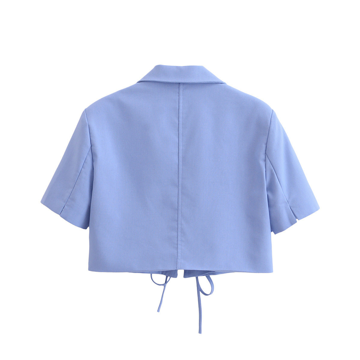 Dam Blazerjacka Halv Ärmar Patchworkdesign Polyester-3
